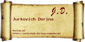 Jurkovich Dorina névjegykártya
